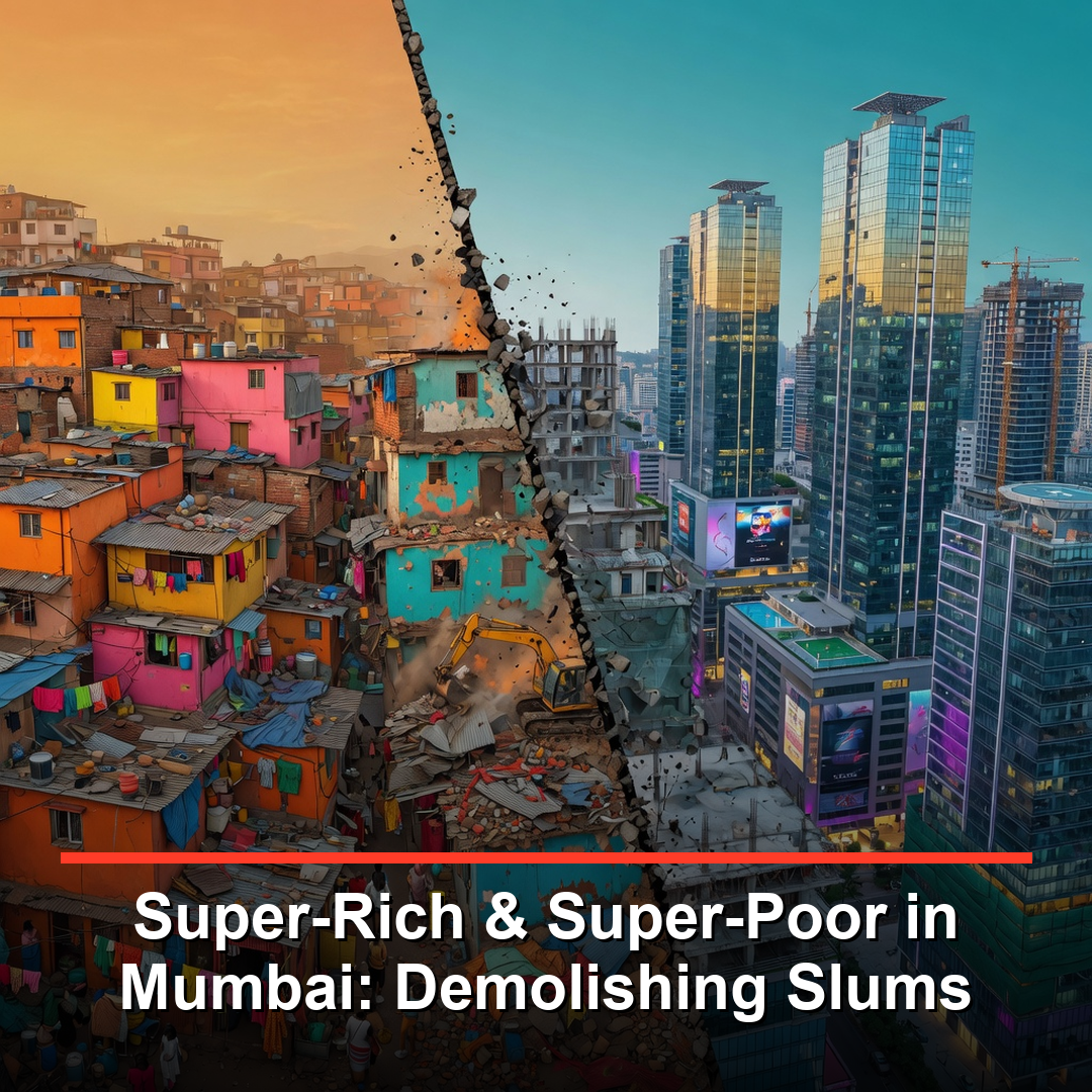 Super-Rich & Super-Poor in Mumbai: Demolishing Slums for Skyscrapers in India | Documentary